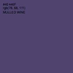 #4E446F - Mulled Wine Color Image