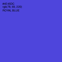 #4E45DC - Royal Blue Color Image