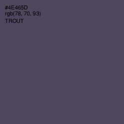 #4E465D - Trout Color Image