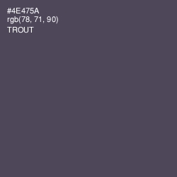 #4E475A - Trout Color Image