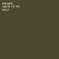 #4E4830 - Kelp Color Image