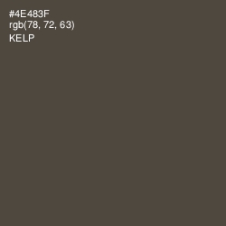#4E483F - Kelp Color Image