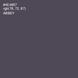 #4E4857 - Abbey Color Image