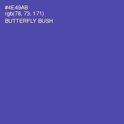 #4E49AB - Butterfly Bush Color Image