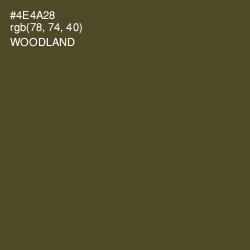 #4E4A28 - Woodland Color Image