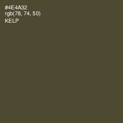 #4E4A32 - Kelp Color Image