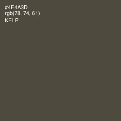 #4E4A3D - Kelp Color Image