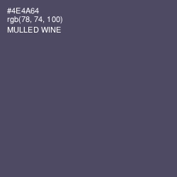 #4E4A64 - Mulled Wine Color Image