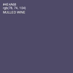#4E4A68 - Mulled Wine Color Image