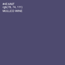 #4E4A6F - Mulled Wine Color Image