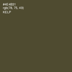 #4E4B31 - Kelp Color Image