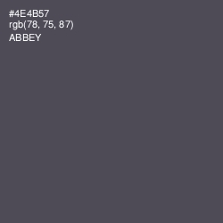 #4E4B57 - Abbey Color Image