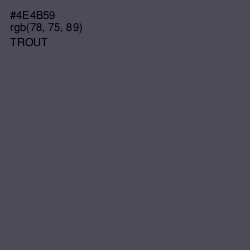 #4E4B59 - Trout Color Image