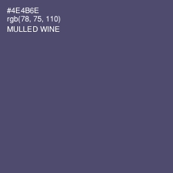 #4E4B6E - Mulled Wine Color Image