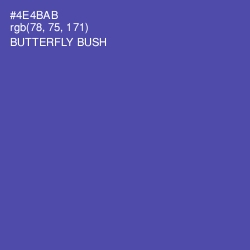 #4E4BAB - Butterfly Bush Color Image