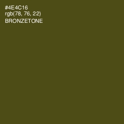 #4E4C16 - Bronzetone Color Image