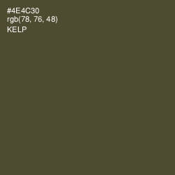 #4E4C30 - Kelp Color Image