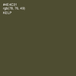 #4E4C31 - Kelp Color Image