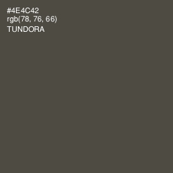 #4E4C42 - Tundora Color Image