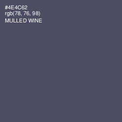 #4E4C62 - Mulled Wine Color Image