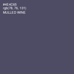 #4E4C65 - Mulled Wine Color Image