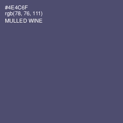 #4E4C6F - Mulled Wine Color Image