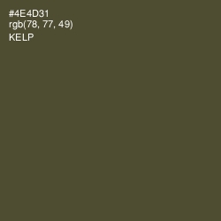 #4E4D31 - Kelp Color Image