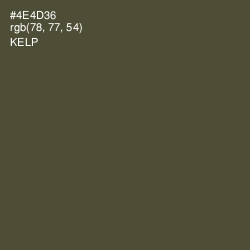 #4E4D36 - Kelp Color Image