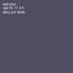 #4E4D61 - Mulled Wine Color Image