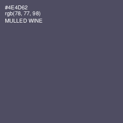 #4E4D62 - Mulled Wine Color Image