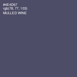 #4E4D67 - Mulled Wine Color Image