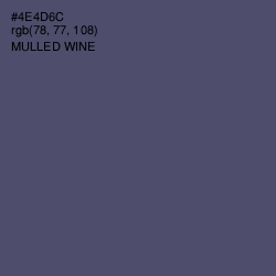 #4E4D6C - Mulled Wine Color Image