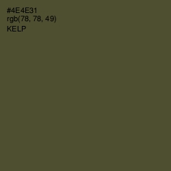 #4E4E31 - Kelp Color Image