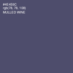 #4E4E6C - Mulled Wine Color Image