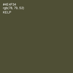 #4E4F34 - Kelp Color Image