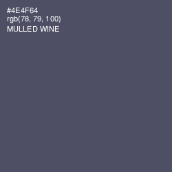 #4E4F64 - Mulled Wine Color Image