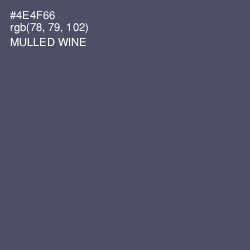 #4E4F66 - Mulled Wine Color Image