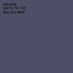 #4E4F66 - Mulled Wine Color Image