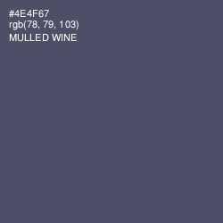 #4E4F67 - Mulled Wine Color Image