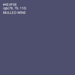 #4E4F6E - Mulled Wine Color Image