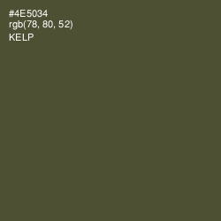 #4E5034 - Kelp Color Image