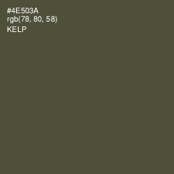 #4E503A - Kelp Color Image