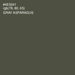#4E5041 - Gray Asparagus Color Image