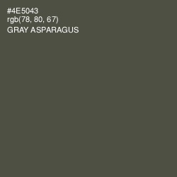 #4E5043 - Gray Asparagus Color Image