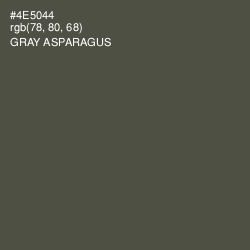 #4E5044 - Gray Asparagus Color Image