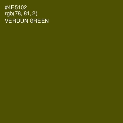 #4E5102 - Verdun Green Color Image