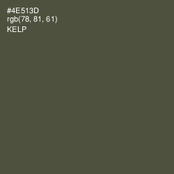 #4E513D - Kelp Color Image