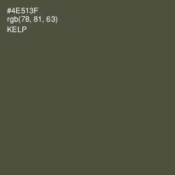 #4E513F - Kelp Color Image