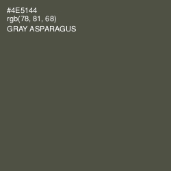 #4E5144 - Gray Asparagus Color Image