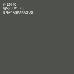 #4E514C - Gray Asparagus Color Image